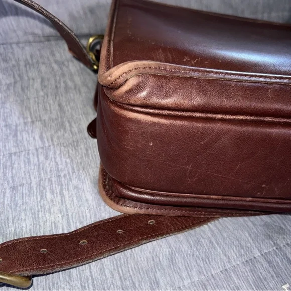 Vintage Coach Elegant Dark Brown Leather Briefcase - Picture 11 of 12